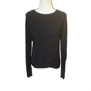 Athleta Black Fitted Long Sleeve Tee